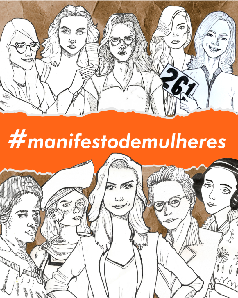 Desenho de 10 mulheres importantes que marcaram a história. 